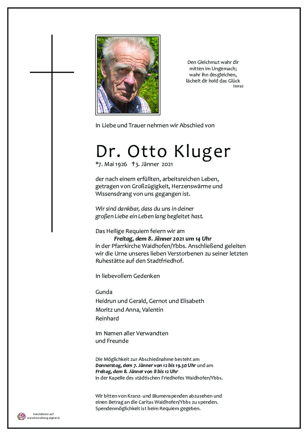 Dr. Otto Kluger