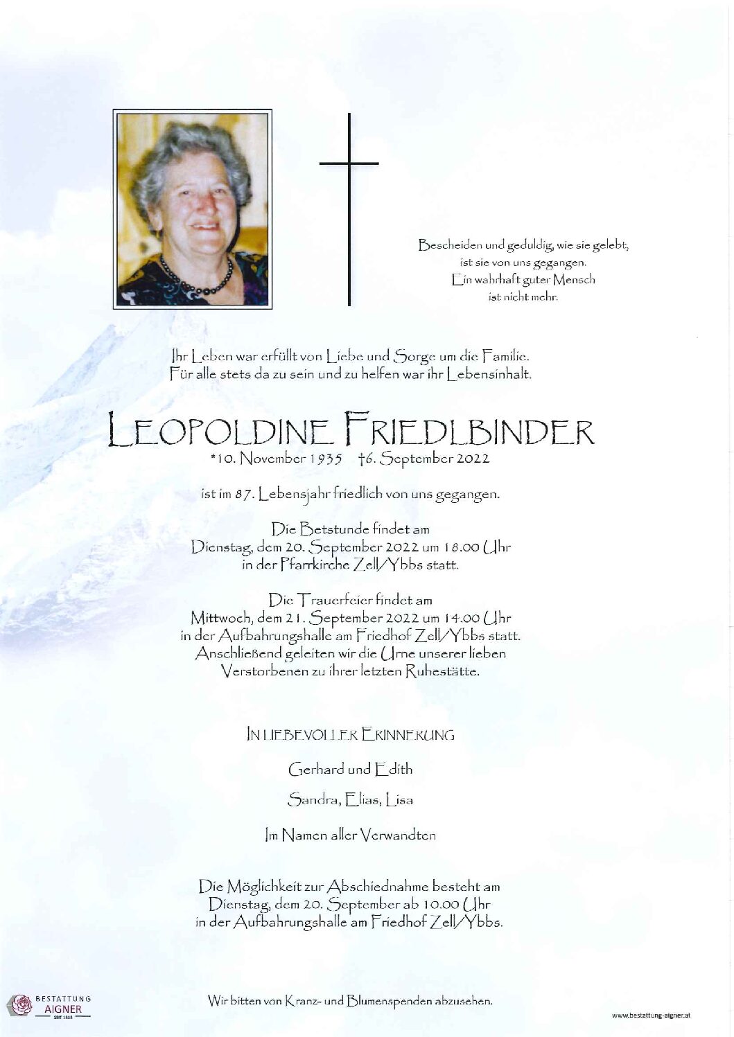 Leopoldine Friedlbinder