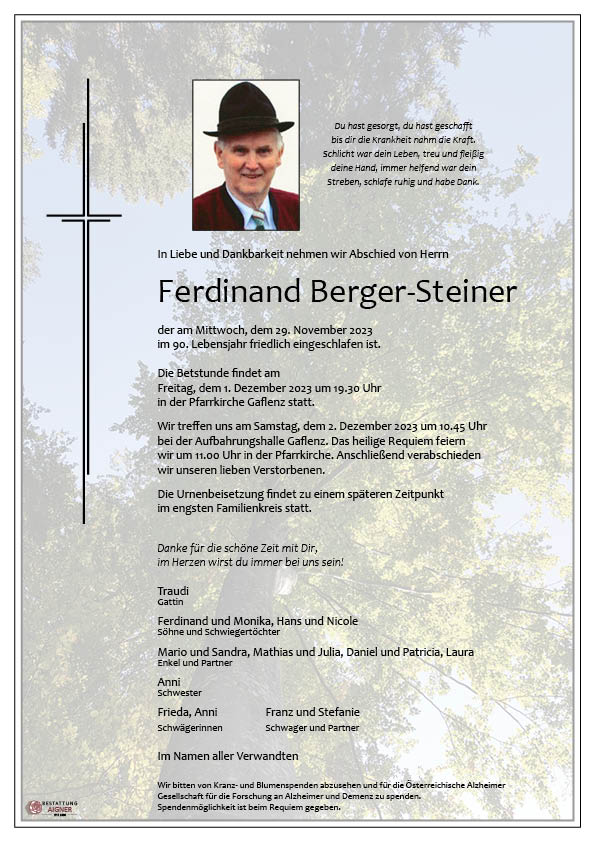 Ferdinand  Berger-Steiner